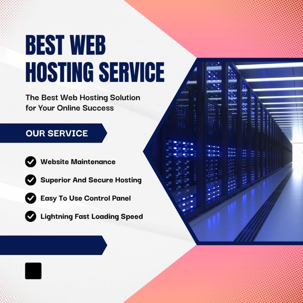 Best Web Hosting and domain Registration 2 Products and Services Promotion Instagram Post in Pink White Gradient Tech Style