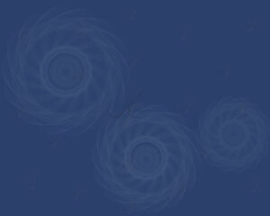 Abstract Spiral Patterns in Blue Portrait