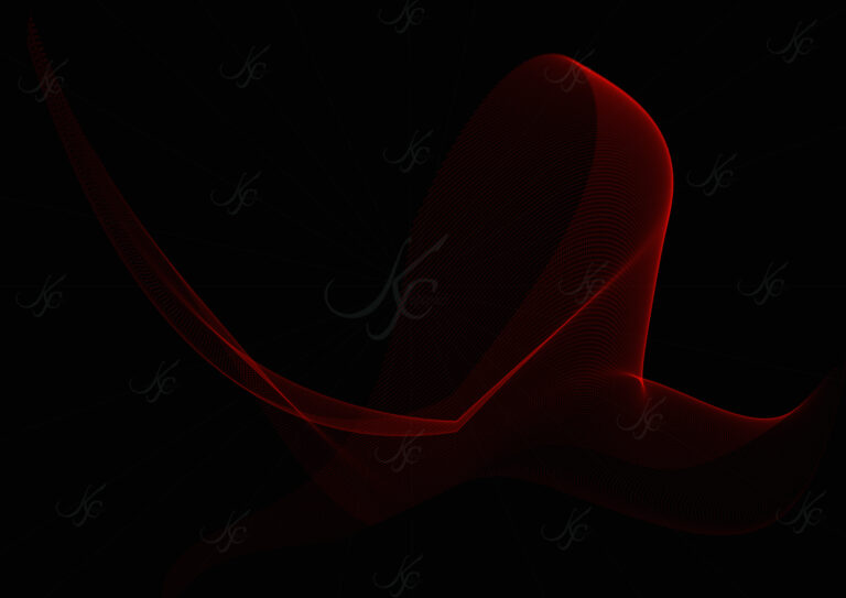 Abstract Red Wave on Black